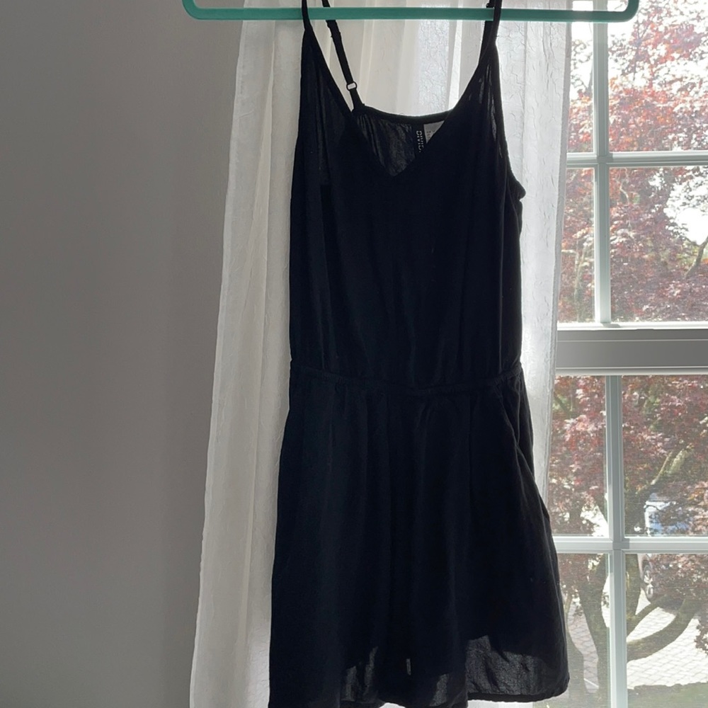 black romper with pockets